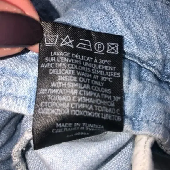 Isabel Marant Etoile Marius Light Blue Cotton Tie Waist Utility Shorts 38 NWOT - Picture 9 of 9